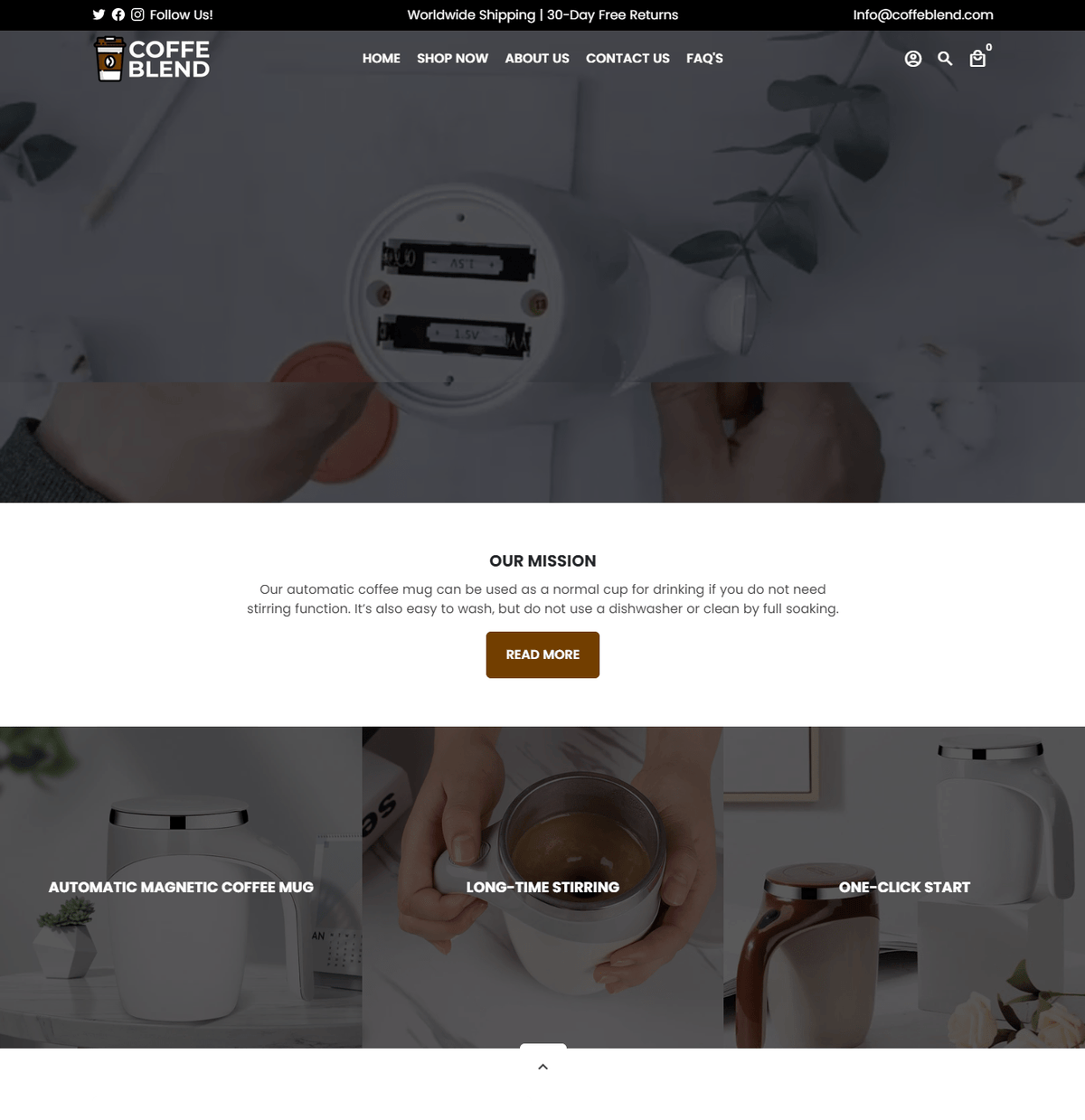 CoffeBlend ( Automatic Coffee Mug Store)